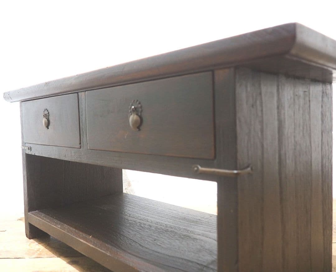 1314 ヴィンテージ センターテーブル　収納棚　レトロ　展示台　テレビ台　文机