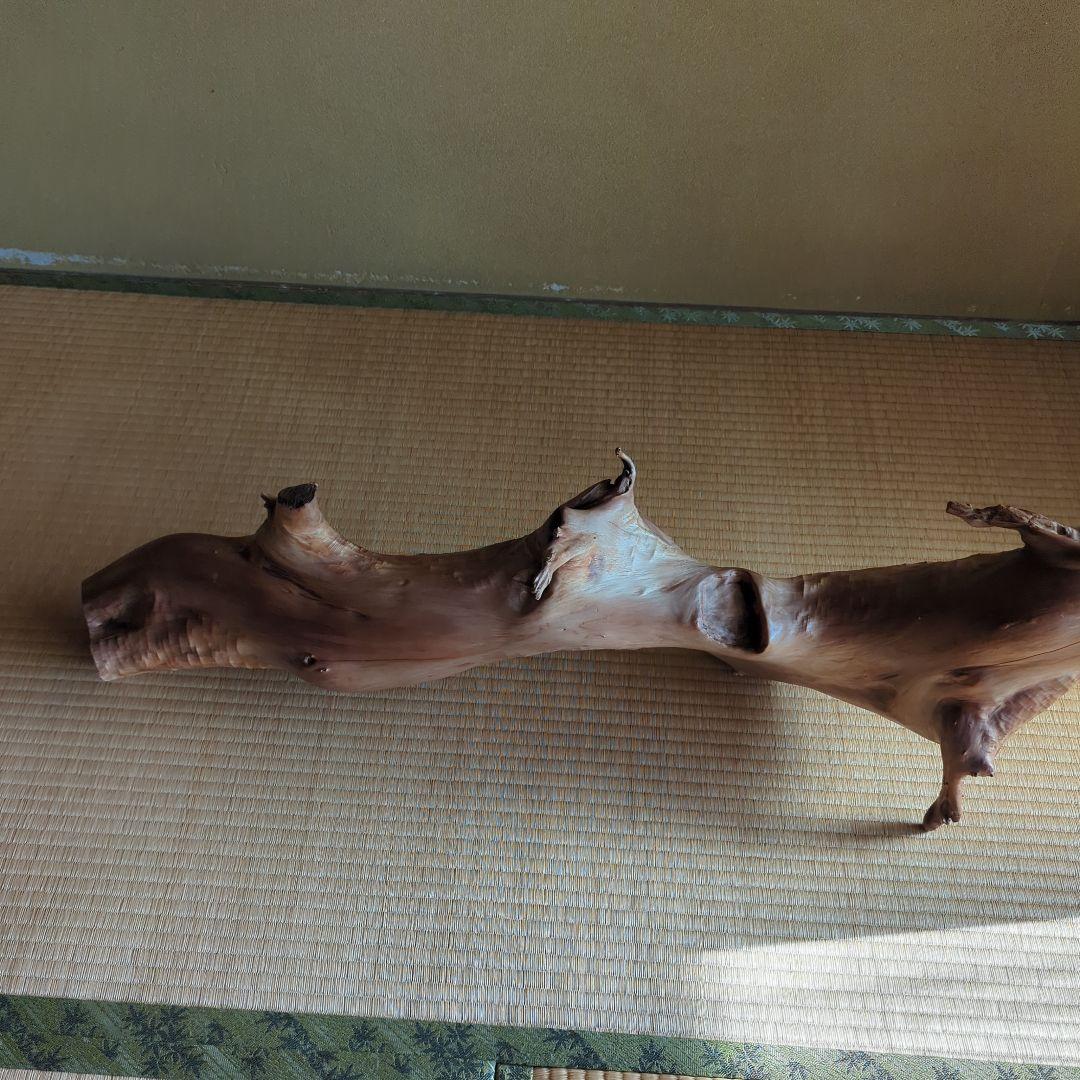 アンティーク 木 オブジェ　流木アート　置物　ひょうたん付