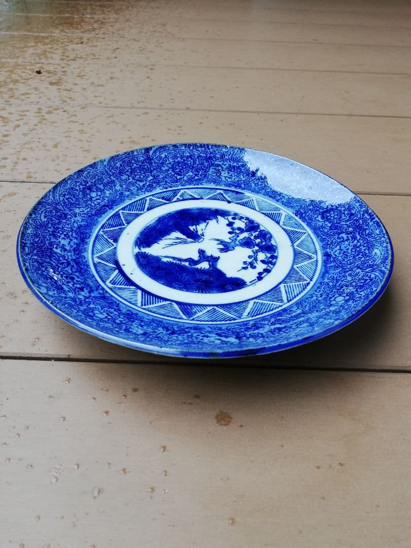(幕末～明治)古伊万里(藍色皿)