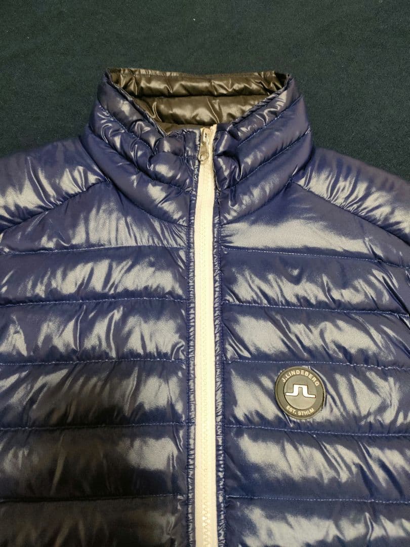 J.LINDEBERG ダウンベスト　ネイビー　S-M相当　ゴルフ