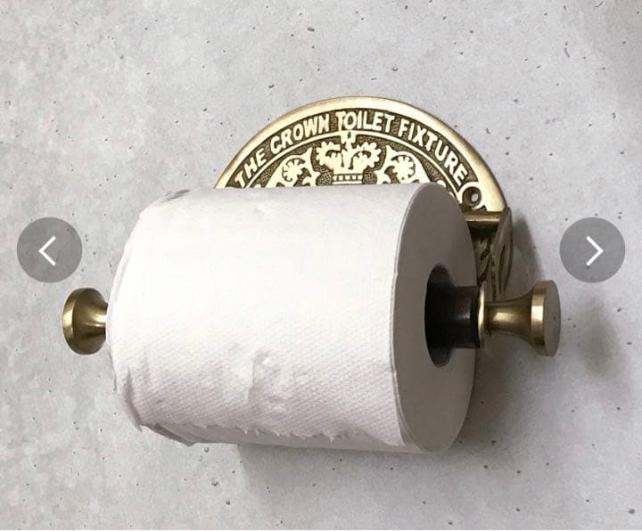 アンティーク　真鍮　トイレットペーパーホルダー