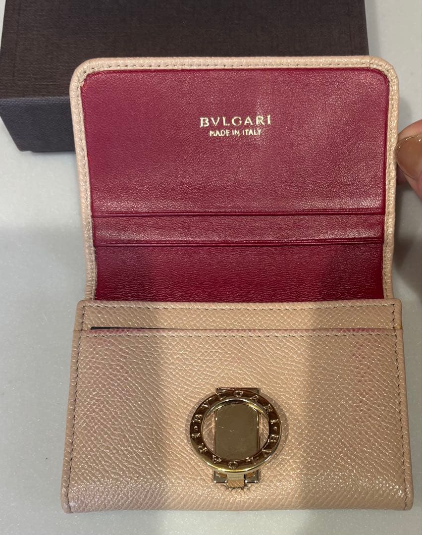 値下げ　BVLGARI ブルガリ　ライトピンク カードケース　名刺入れ