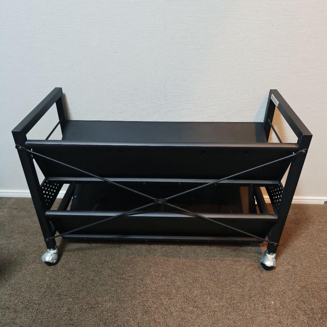 Bauhütte ブラックスチールラック キャスター付き