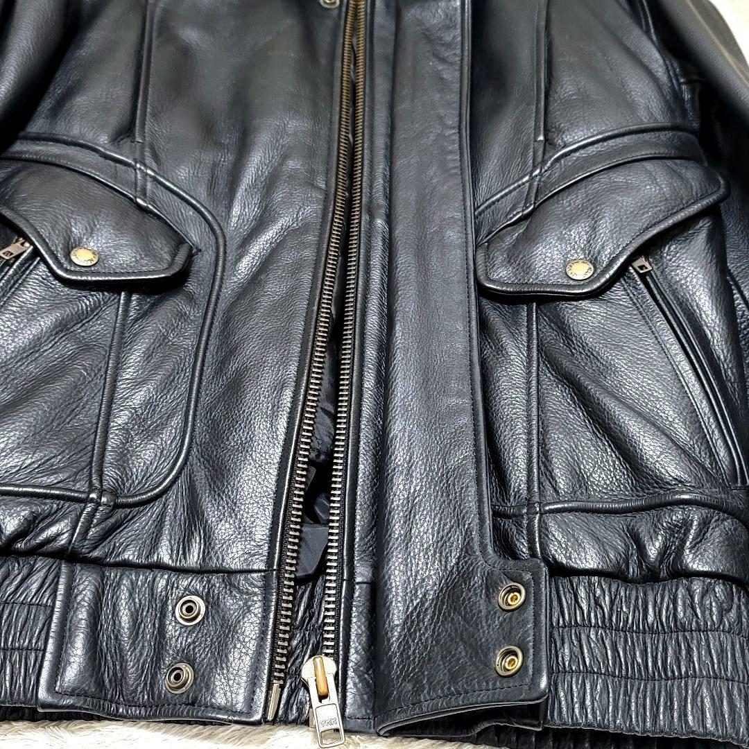 NANKAI シングル レザー ライダースジャケット 取り外し可能ライナー付き