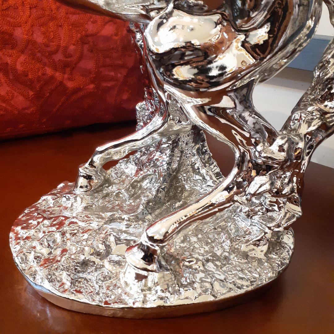 輸入雑貨　イタリアンクラッシック　『シルバーホース』　馬オーナメント　エレガント