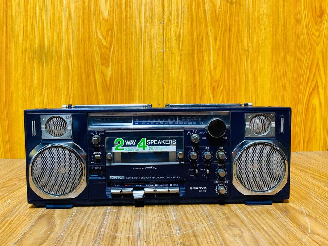SANYO 2WAYスピーカー カセットデッキ MR-V8