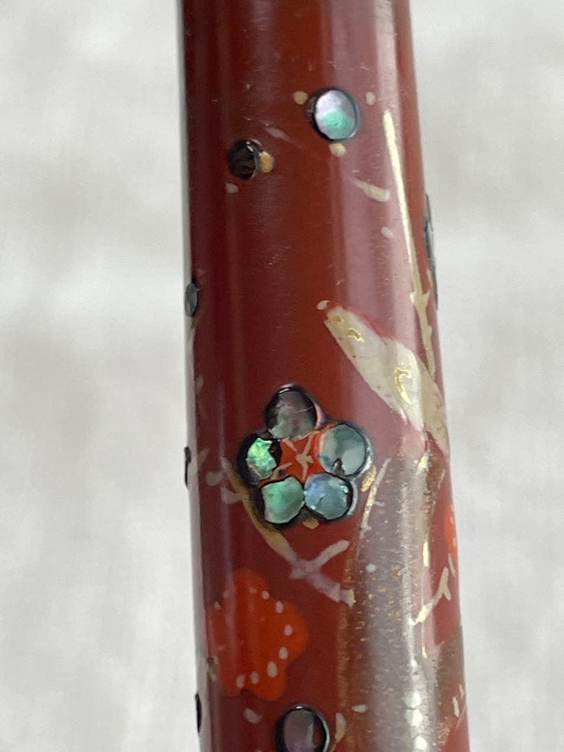 PLATINUM 蒔絵万年筆 梅と鶯　昭和レトロ