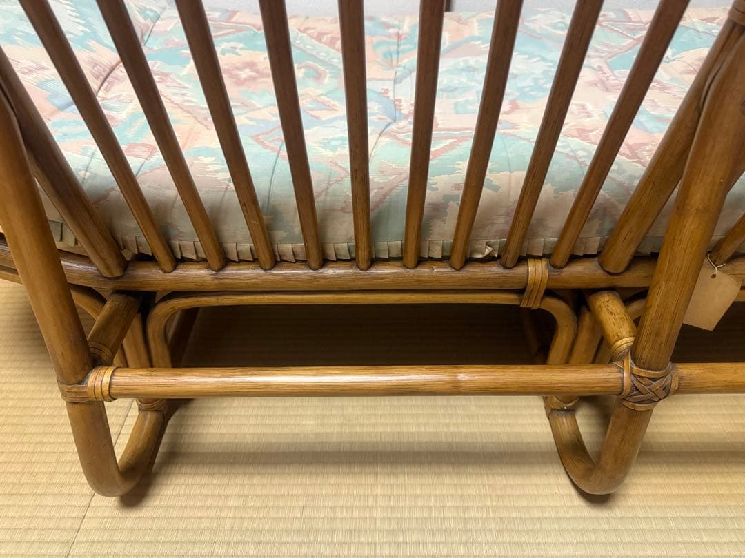 ラタンソファ アーチ型バックレスト