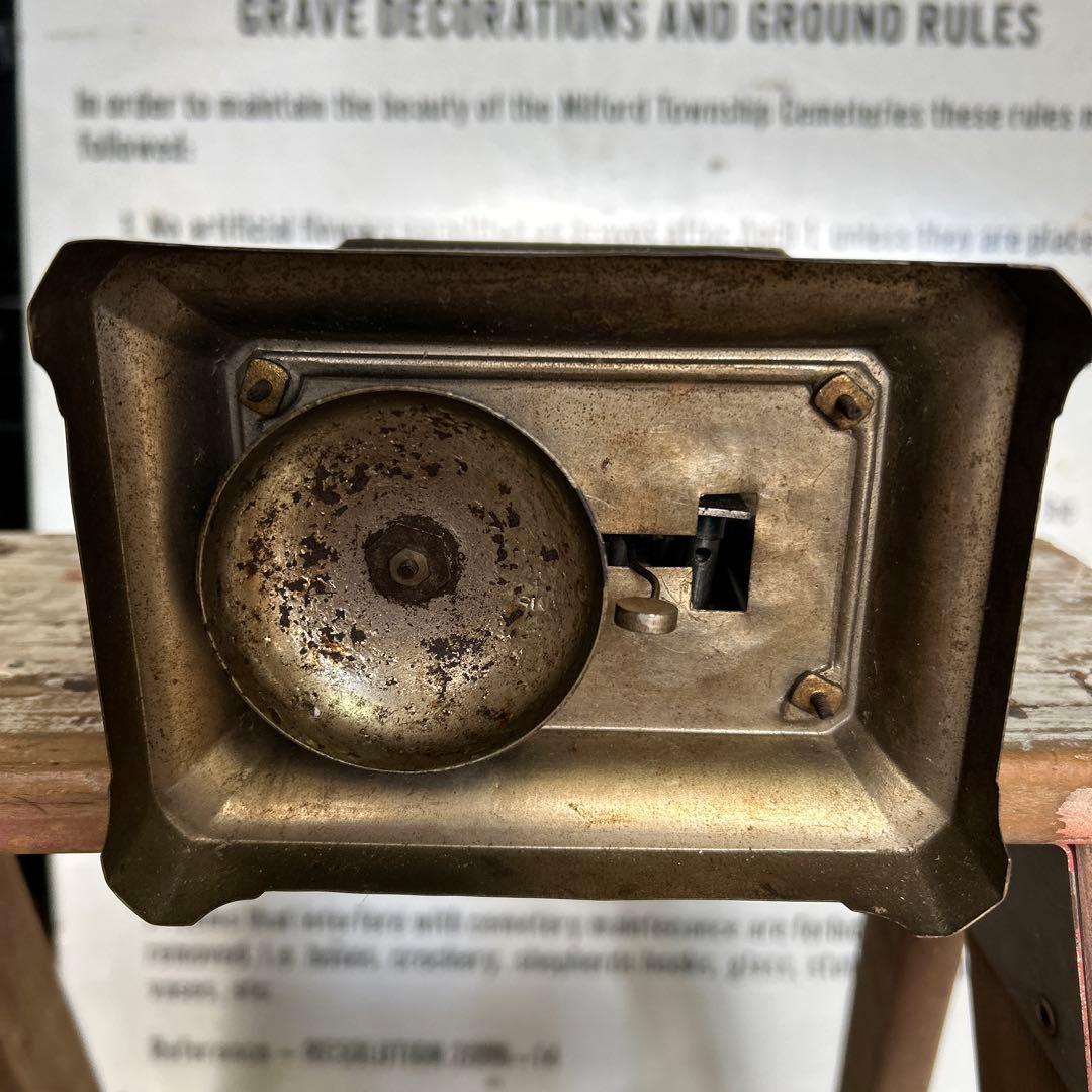 【ジャンク】JUNGHANS 真鍮 アンティーク 置き時計 ゼンマイ式