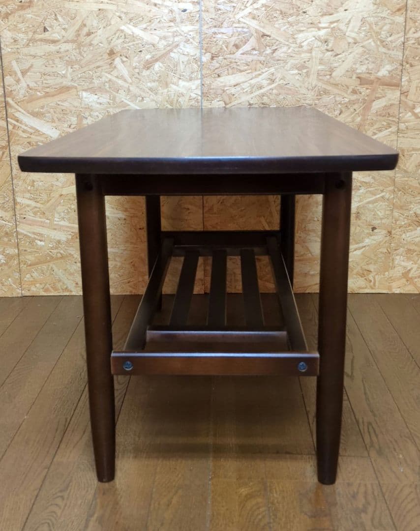 カリモク karimoku カフェ　テーブル 棚付き センター　テーブル