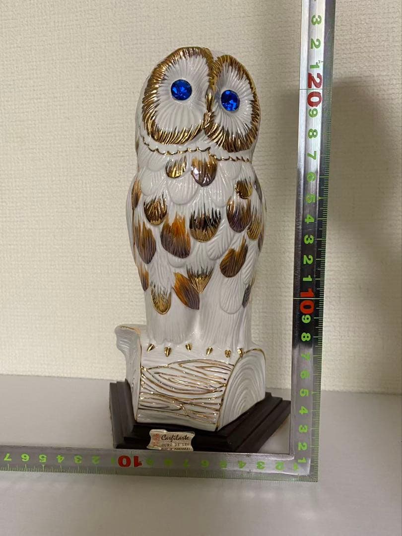 ふくろう 陶器 置物　年代品　底伤
