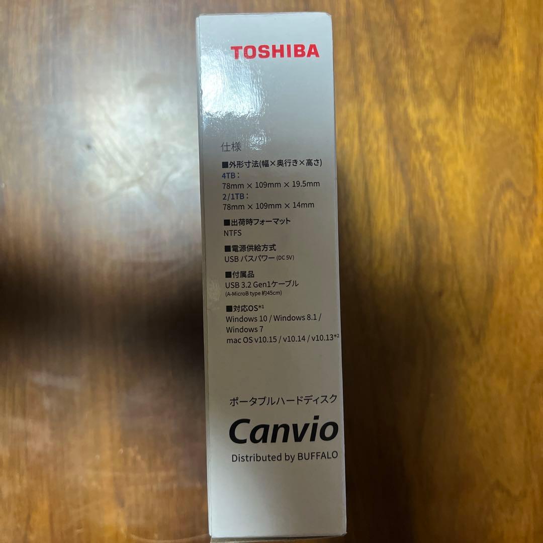 TOSHIBA Canvio 4TB ポータブルハードディスク