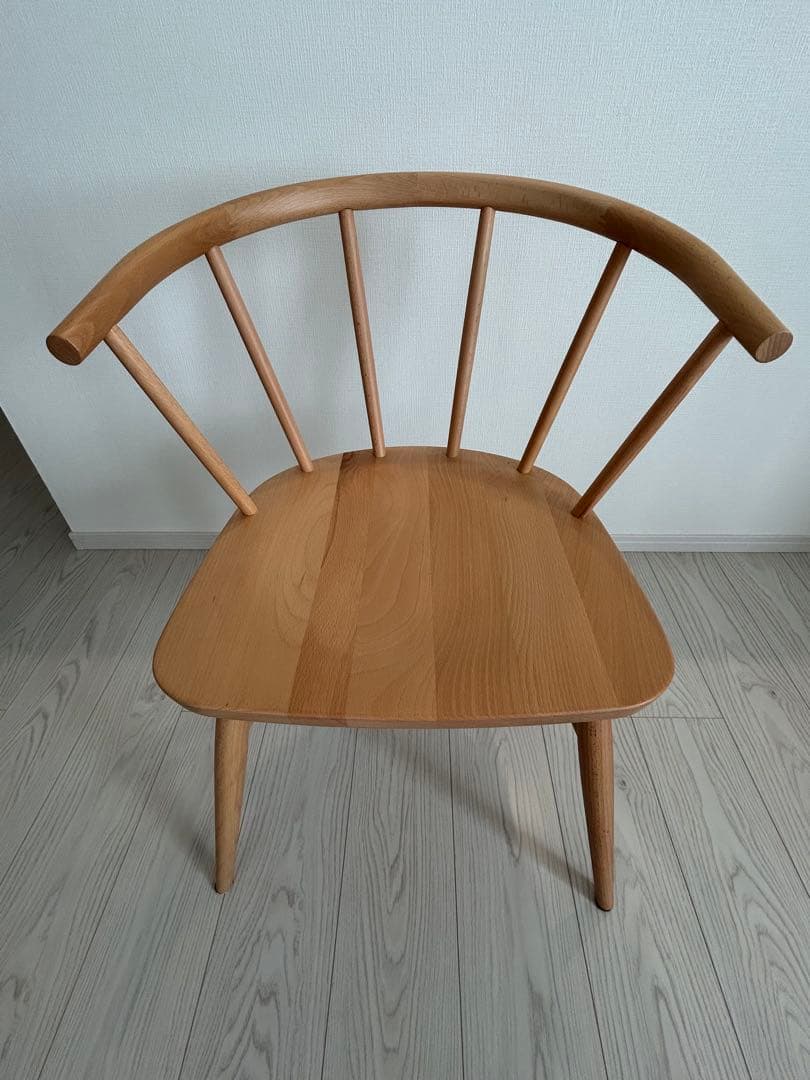 【kanamaru】【4脚中①】 MUJI 無印良品 ブナ材アームチェア