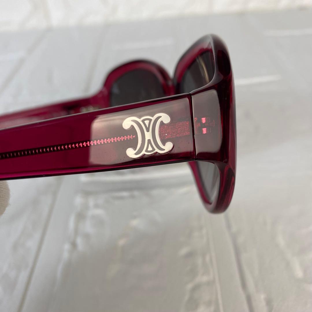 【美品】CELINE　セリーヌ　サングラス　SC1758G レッド　ケース付き