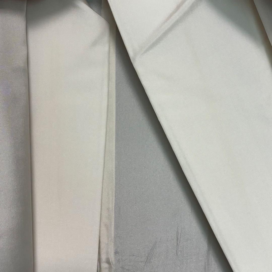 D160 黒留袖　友禅　鶴　花模様　正絹　着物　袷