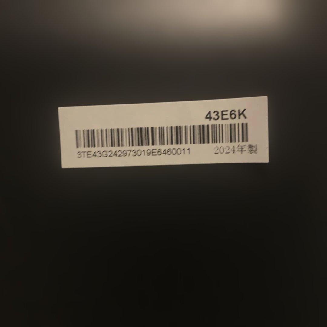 液晶テレビ 43E6K