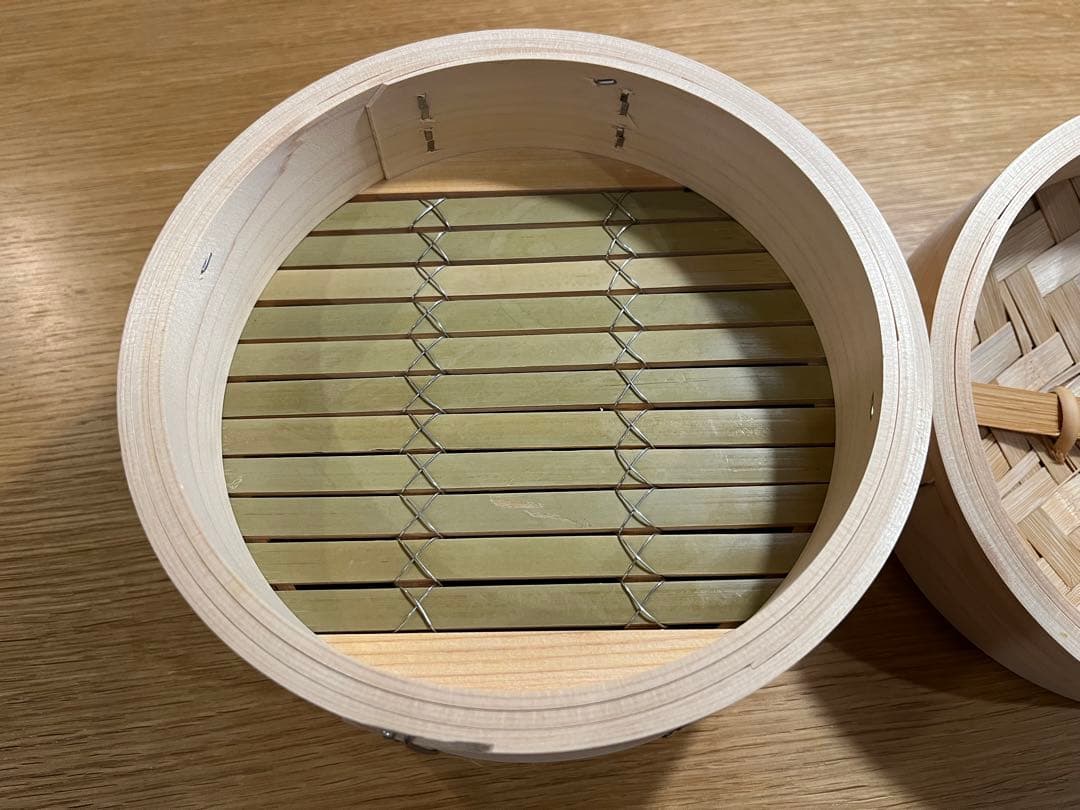 【未開封】山一 国産ひのき 中華せいろ　檜蒸篭　21㎝　2段　木曽駒印