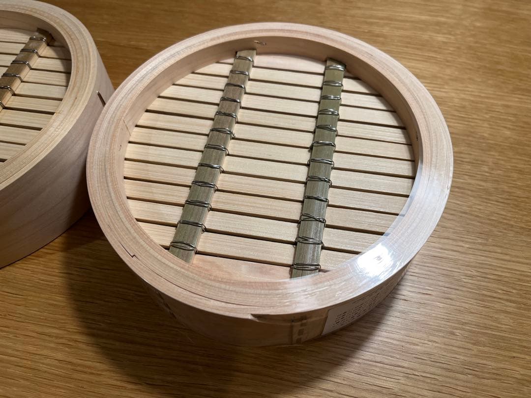 【未開封】山一 国産ひのき 中華せいろ　檜蒸篭　21㎝　2段　木曽駒印