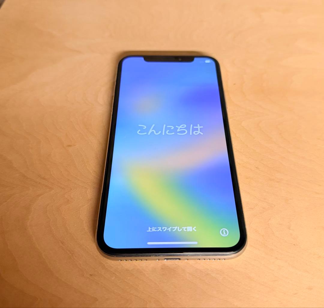 iPhone X 64GB ホワイト SIMフリー 美品　バッテリー69%