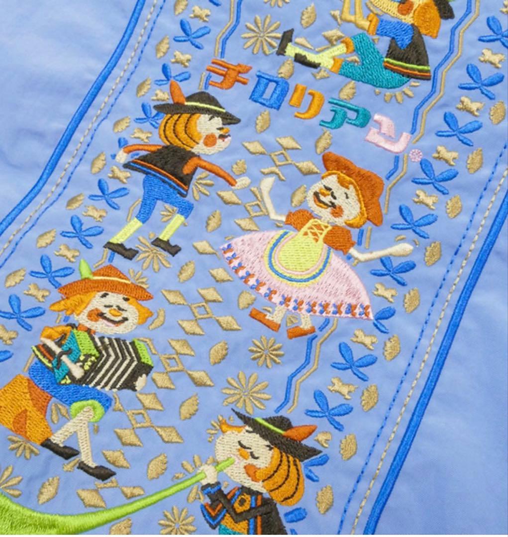 千鳥屋刺繍エコバッグ（ベージュ・ブルー）ボールアンドチェーン