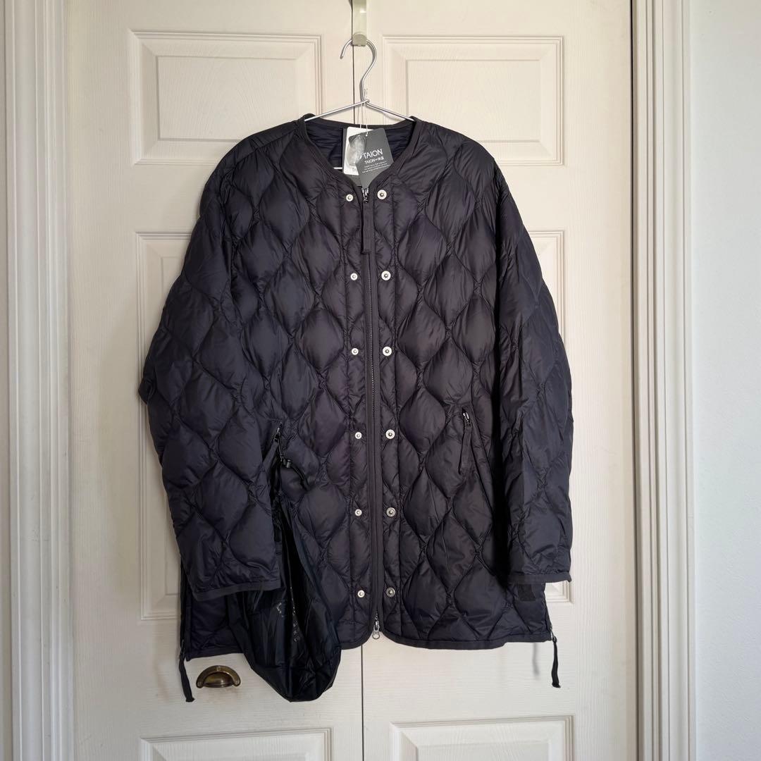 TAIONタイオン　ミリタリー M65 Wジップ ダウンジャケット　Dチャコール