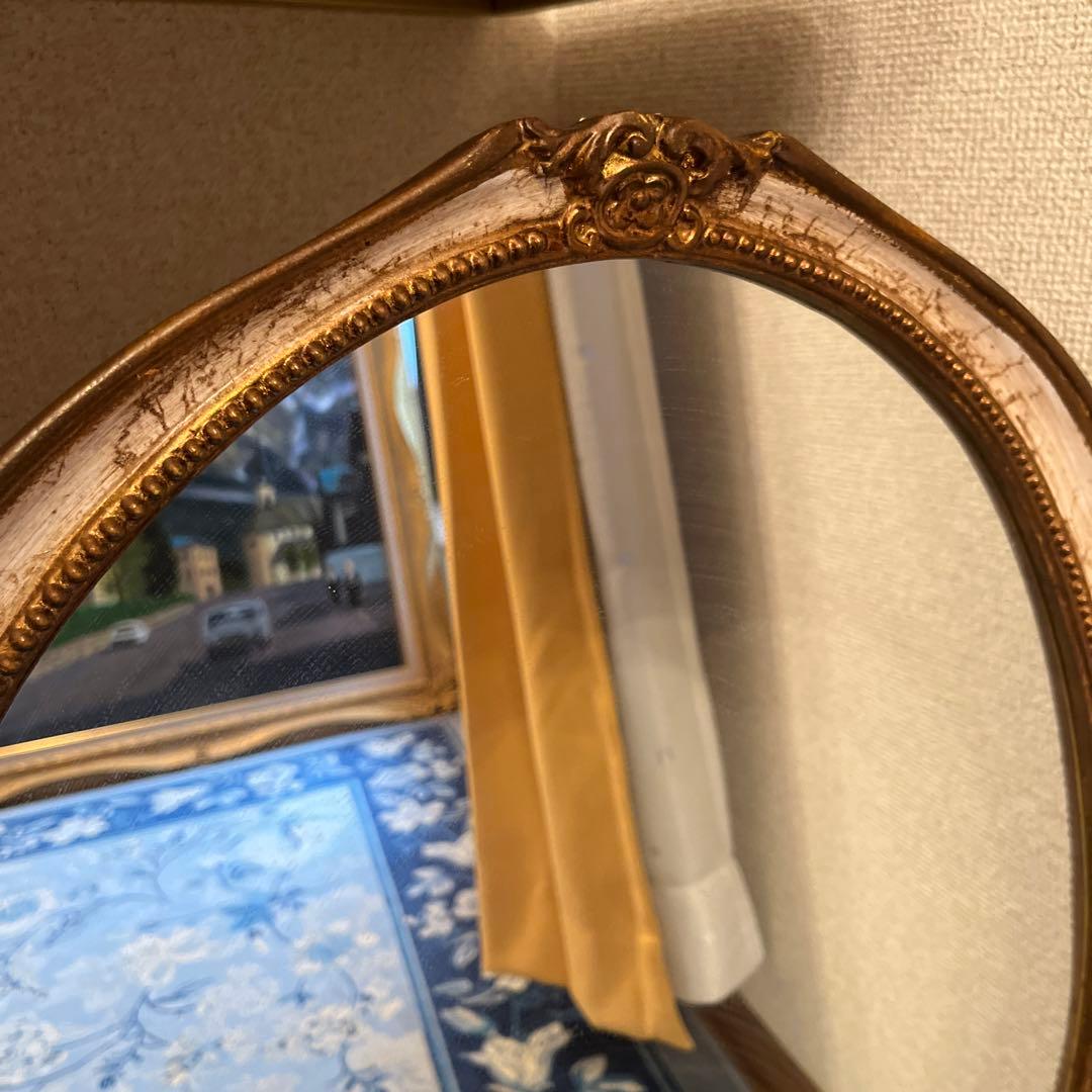 【ゆし】壁掛けオーバルミラー