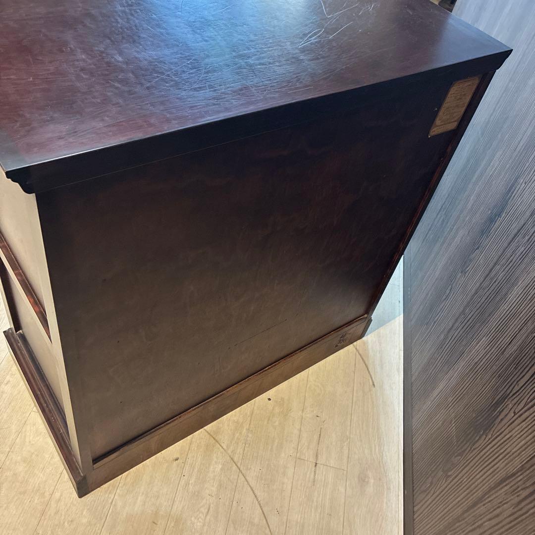 神居民芸 整理箪笥 樺材 無垢材 民芸家具 3段7引き出し 収納チェスト　北海道