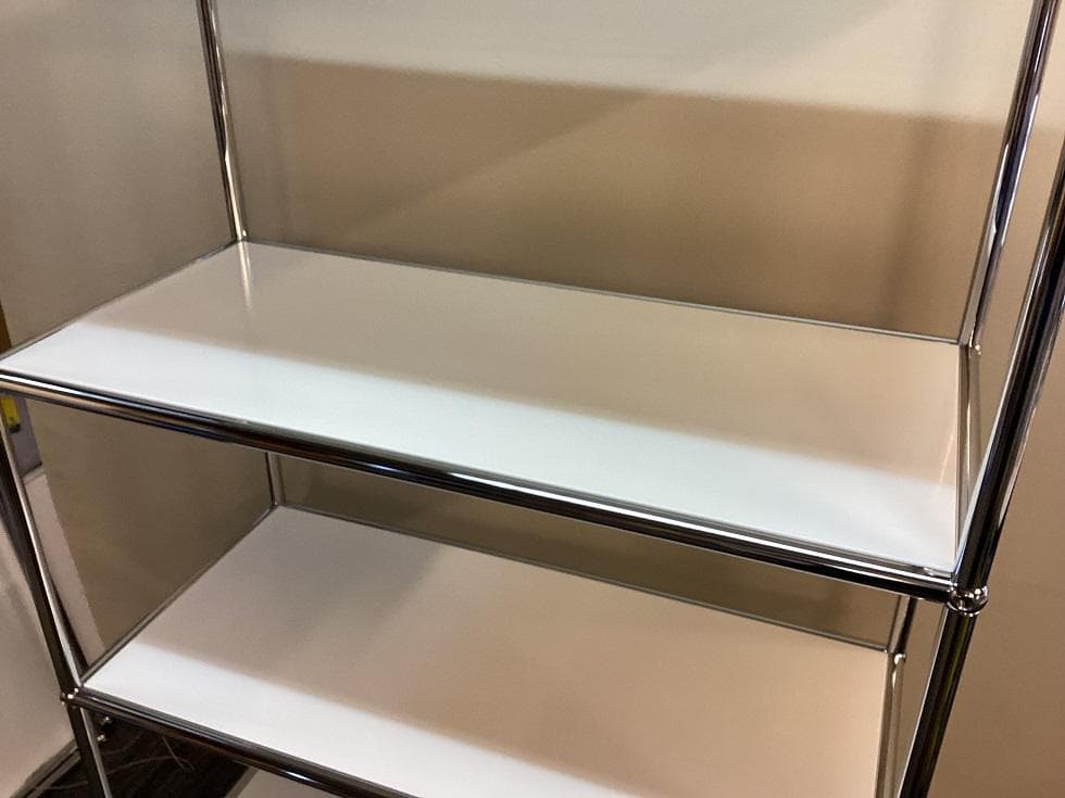 USMハラー ４段 オープンキャビネット シェルフ ピュアホワイト　引き出し