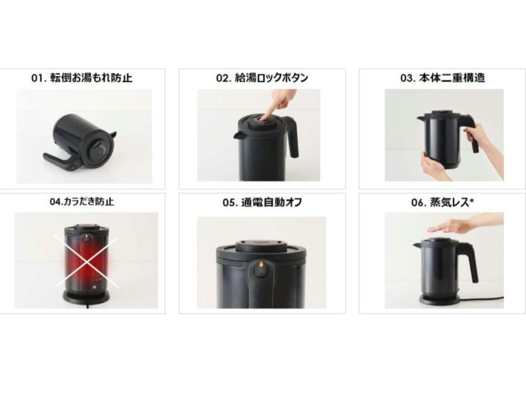 【展示品】海外向け タイガー電気ケトル 1.0リットル PCK-W10W