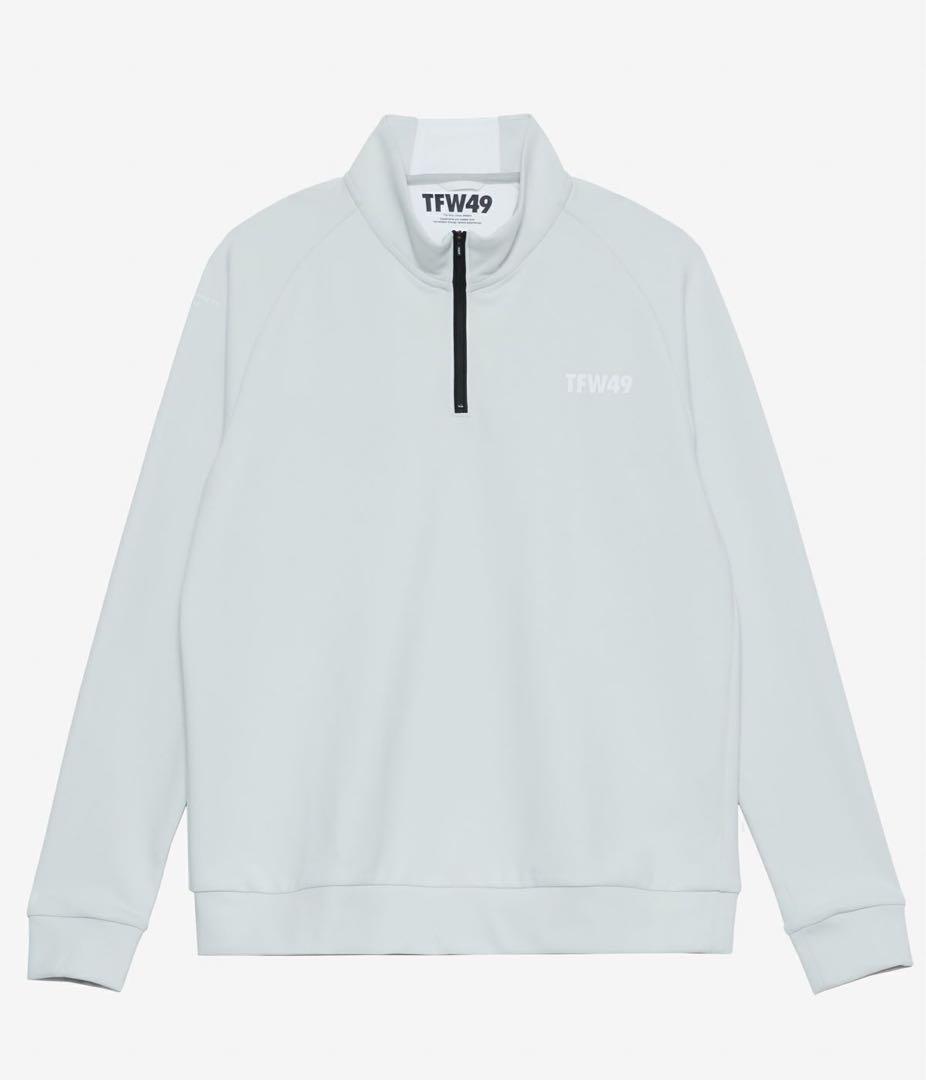 メンズウェア TFW49 MOCK NECK HALF ZIP L/S TEE L.GREY