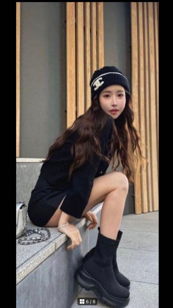 鈴木亜美さんプロデュース／ニットショートブーツ