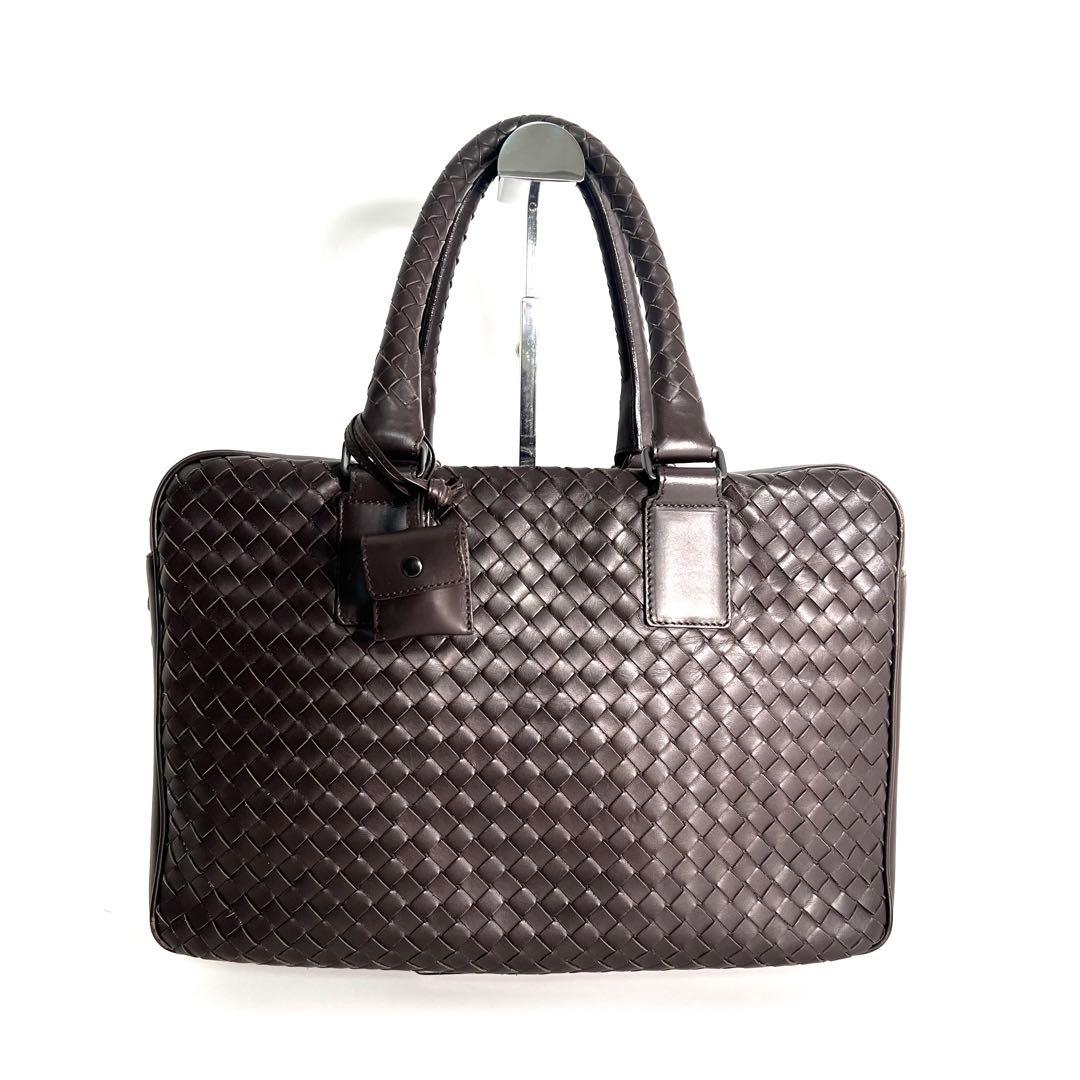 美品 ボッテガヴェネタ ビジネスバッグ イントレチャート ブラウン レザー