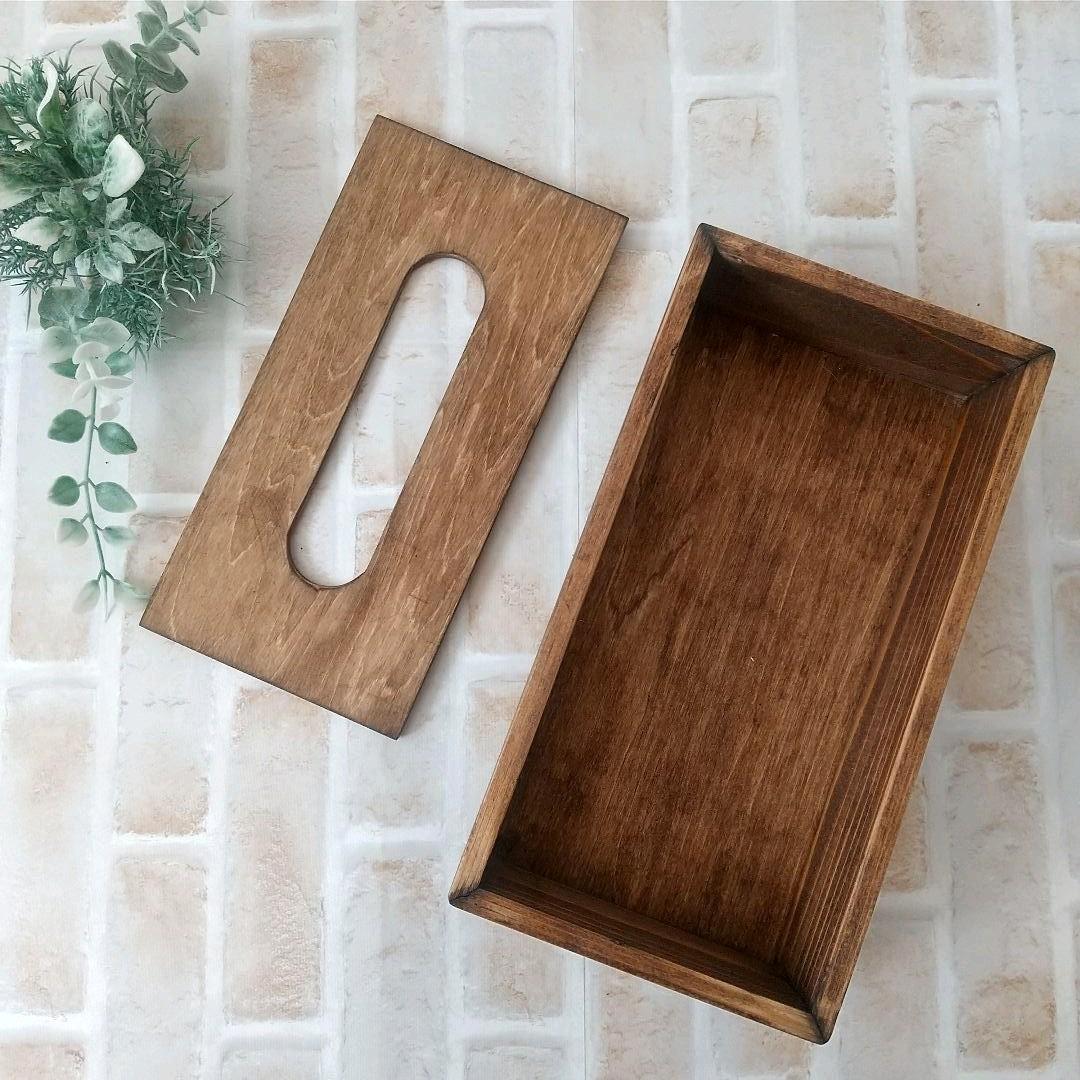 木製ボックスティッシュケース ハンドメイド29