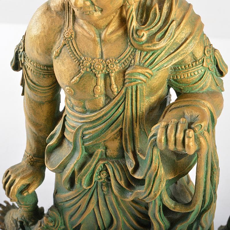 大仏師　松久宗琳作　ブロンズ　不動明王像　仏像　高さ約30.5cm　HR5874