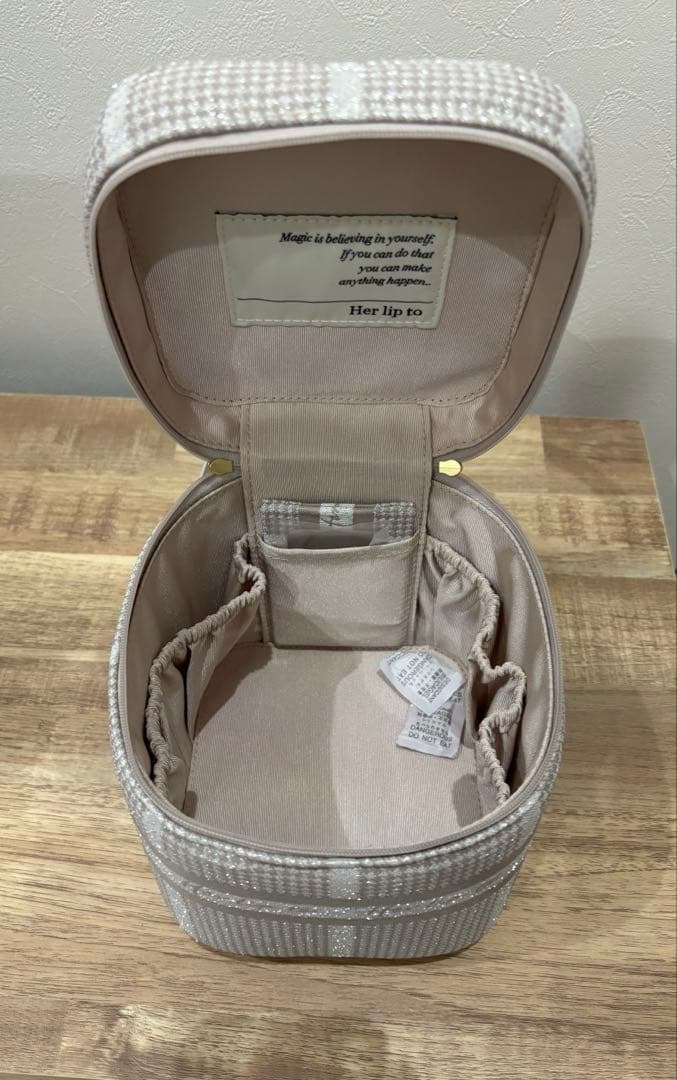 Herlipto Jacquard Vanity Bag バニティバッグ　ピンク