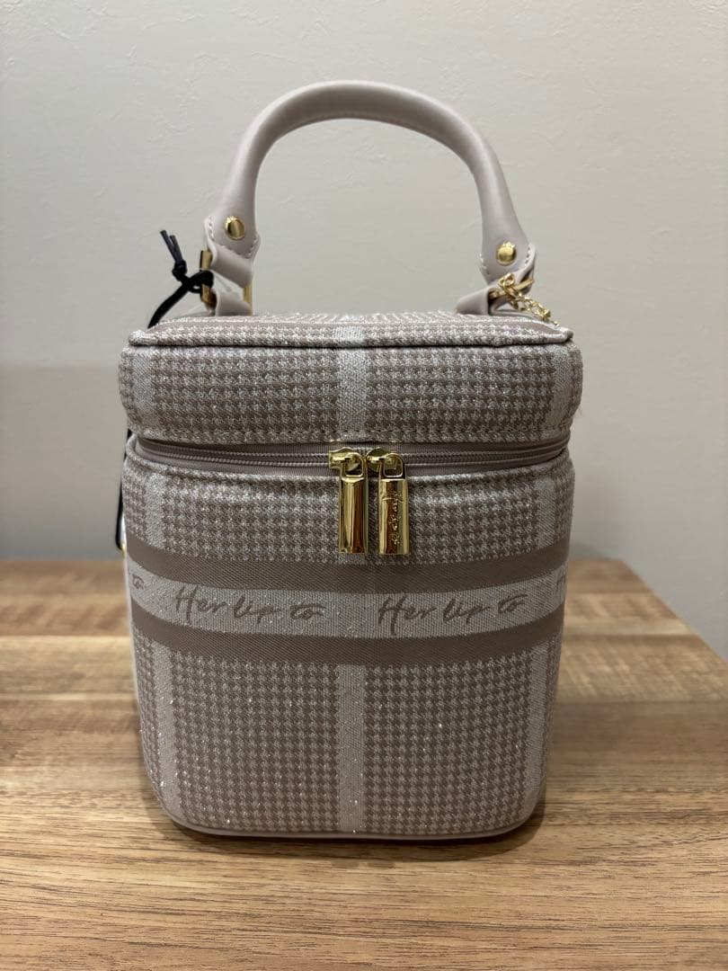 Herlipto Jacquard Vanity Bag バニティバッグ　ピンク