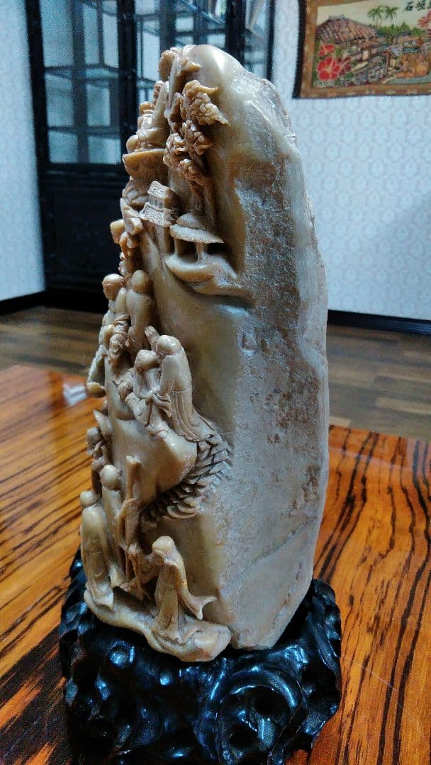 中国製置物　彫刻十八羅漢