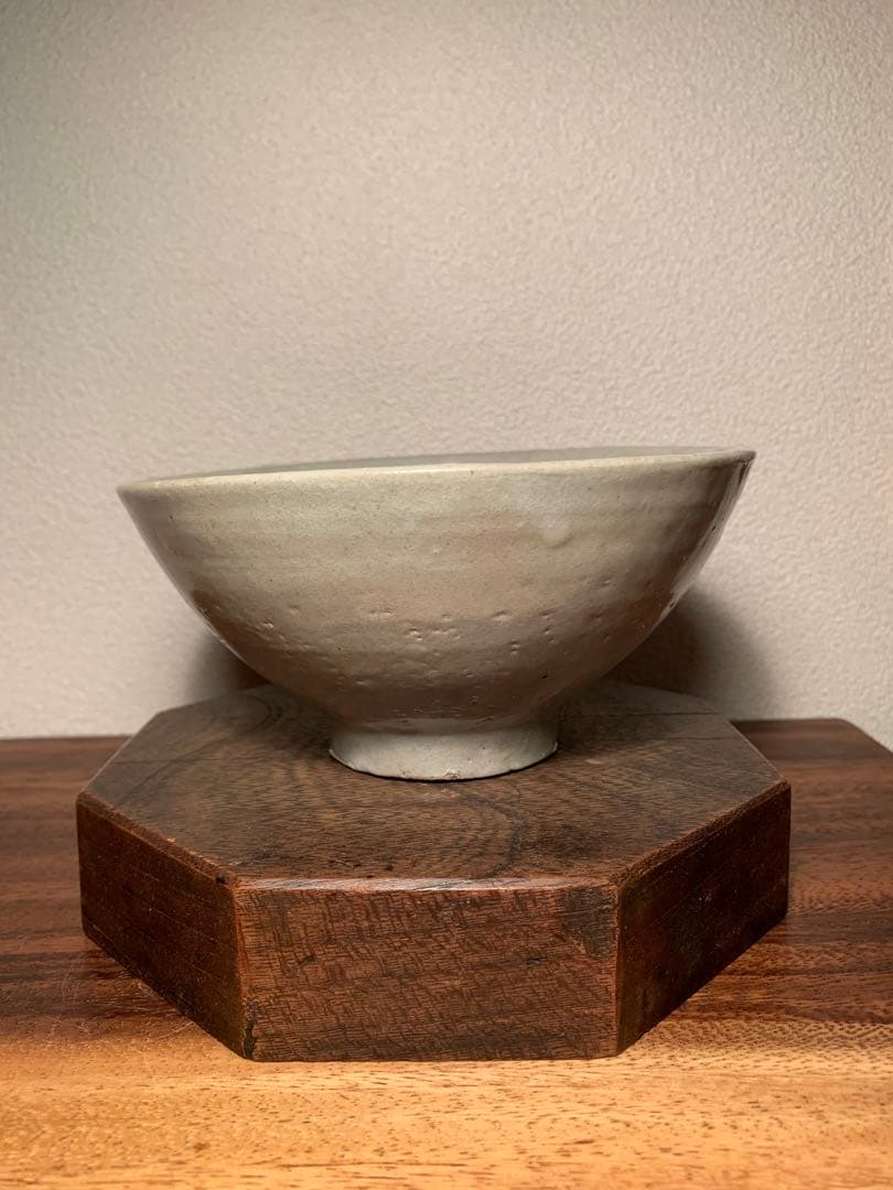 李朝 白磁茶碗 約15cm 飯碗 抹茶茶碗 茶道