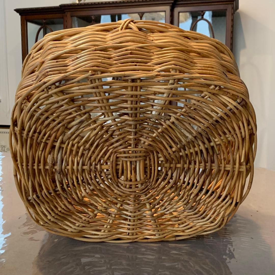 【AUSTRALIA】アラログ　籐かご　バスケット　大きなサイズ　ヴィンテージ