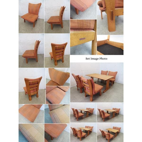 シラカワ木工■飛騨高山■オーク材■和モダンデザイン■ダイニングチェア■4脚セット