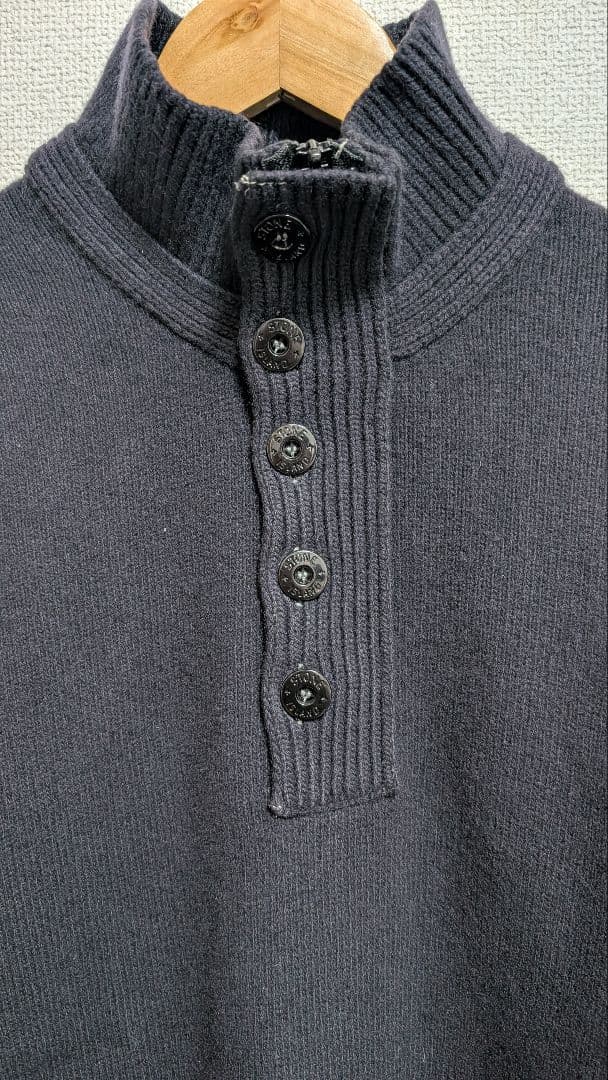 トップス Stone  12AW Harf Zip Knit