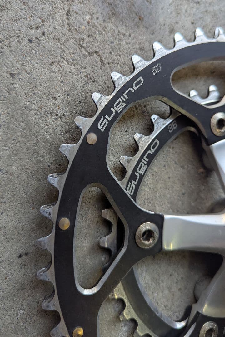 軽量 レア Sugino スギノ コスペア 50/36 コンパクト110pcd