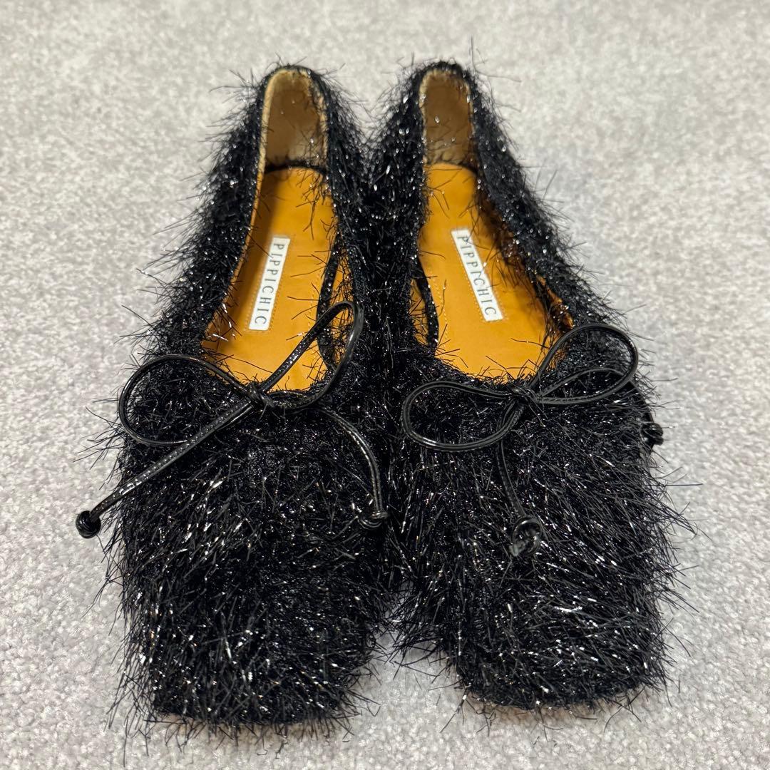 PIPPICHICピッピシックモケモケフラットシューズ23.5パンプスエトレ