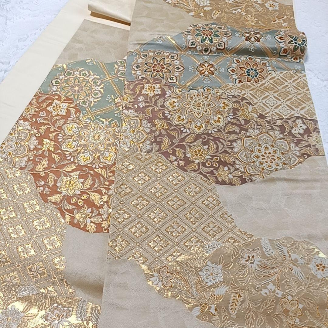 K*k様 LULU119 袋帯 華紋 新品未使用 金