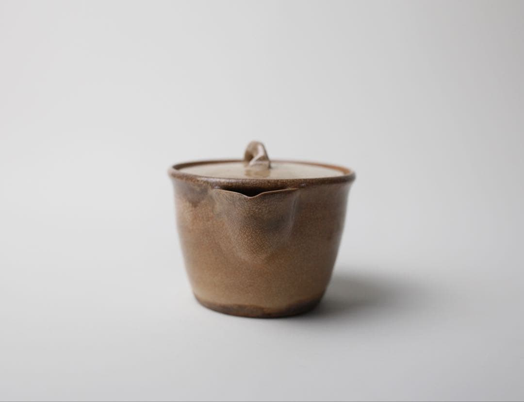 時代煎茶器 宝瓶 宝塚焼 萩焼 煎茶碗 茶盆 セット