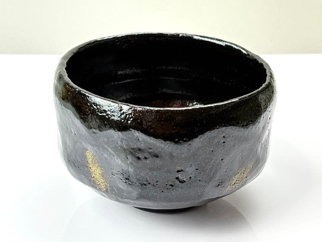 黒楽茶碗【佐々木松楽】造銘『瑞雲』 前大徳佐藤朴堂書付 共箱共布 R811160