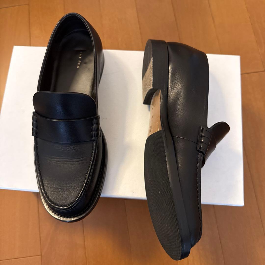 靴 THE ROW NOVUS MOCASSIN BLACK