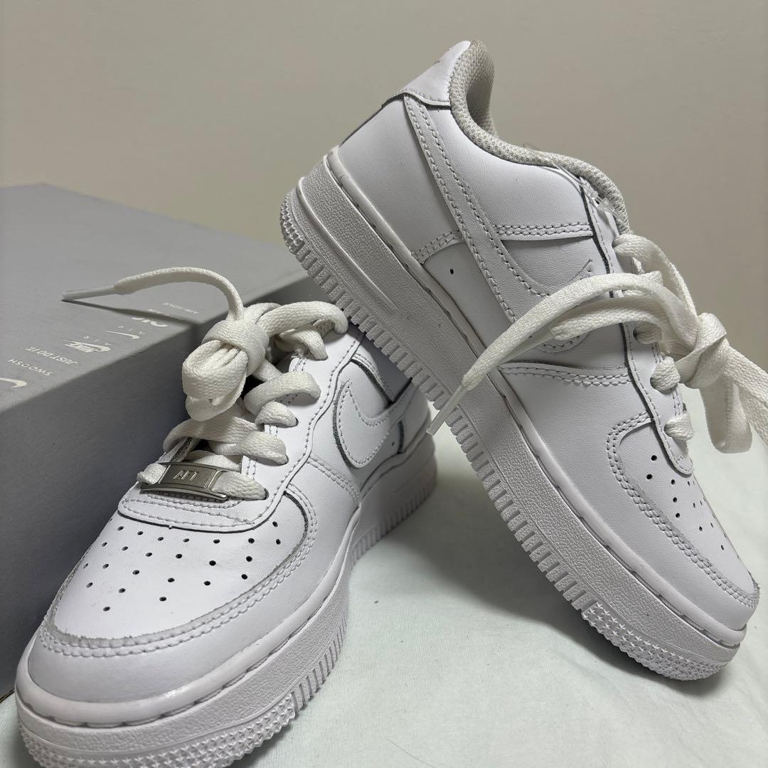 22cm ナイキ エアフォース 1 LE GS FV5951-111 ホワイト