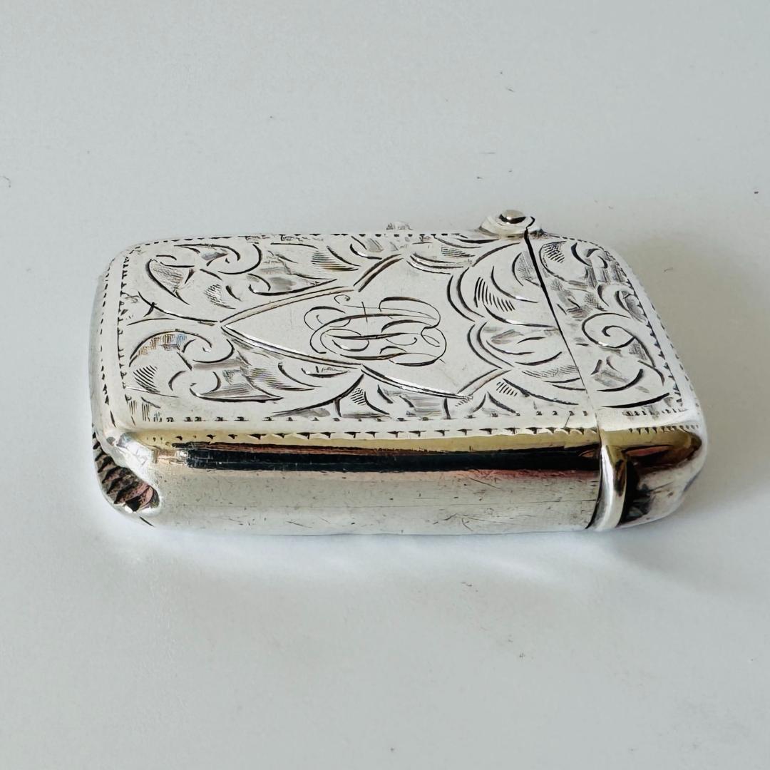★1910年代 英国 ★アンティーク 純銀製 マッチケース イギリス 925