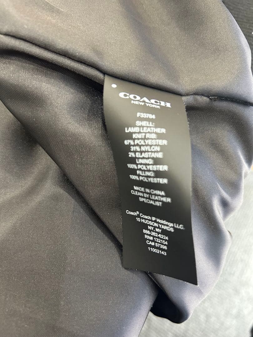 COACH ブラック レザー スタジャン S